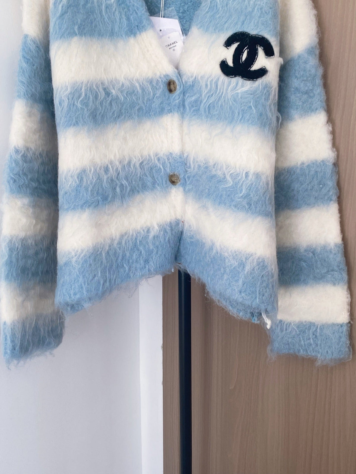 Chanel 2025 Cardigan Blue mix White Wool 99270