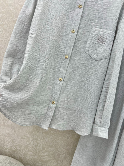 CHANEL SHIRT AND WIDE-LEG TROUSERS SET STYLE 32
