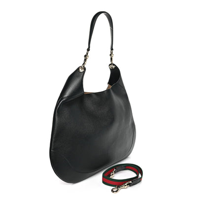 Soft Grained Calfskin Maxi B Hobo Black