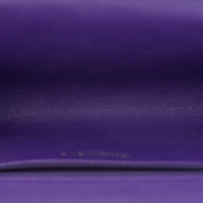 Patent Quilted Timeless Clutch Purple