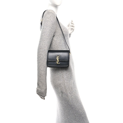 Smooth Calfskin Small Solferino Satchel Black