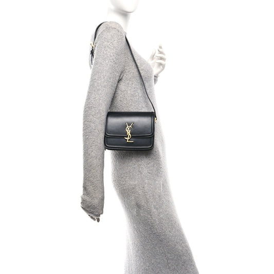 Smooth Calfskin Small Solferino Satchel Black