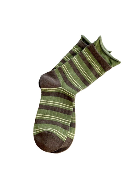 Rufia - Stripe Color-Block Mid-Calf Capsule Socks