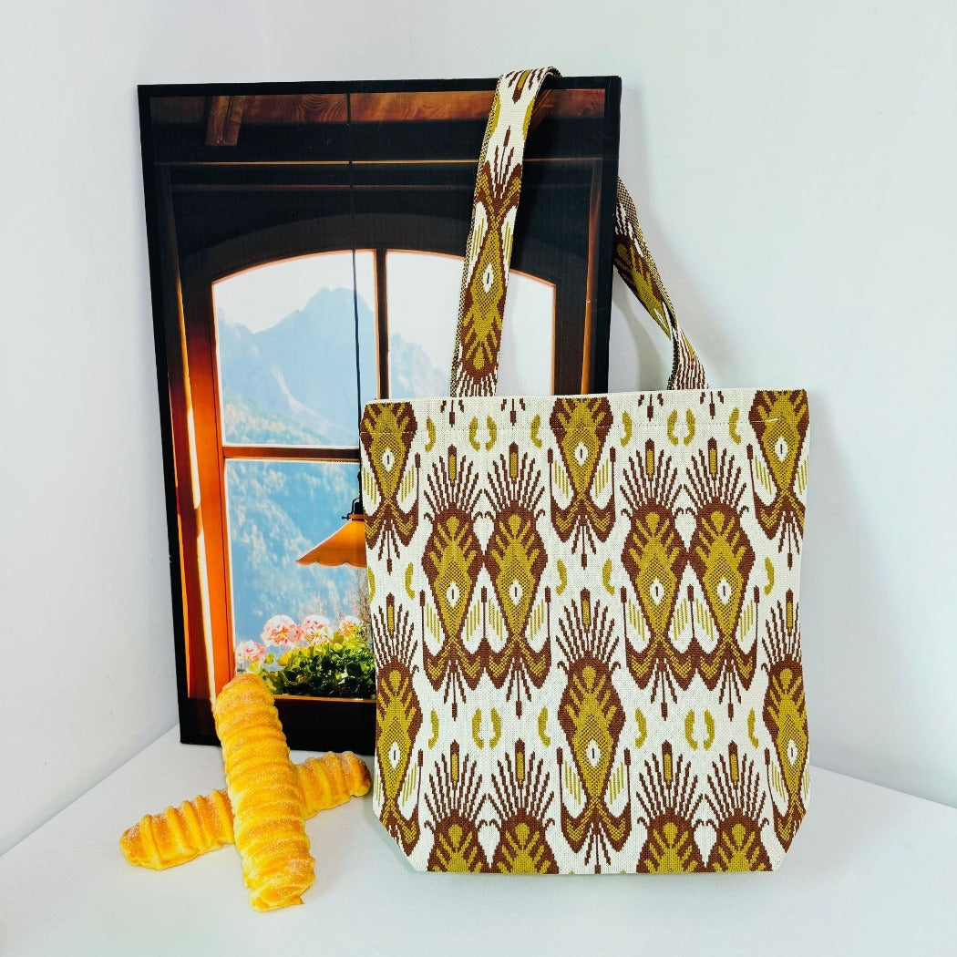 Cosbai - Atlas Print knit Shoulder Bag - Spacious &amp; Vintage