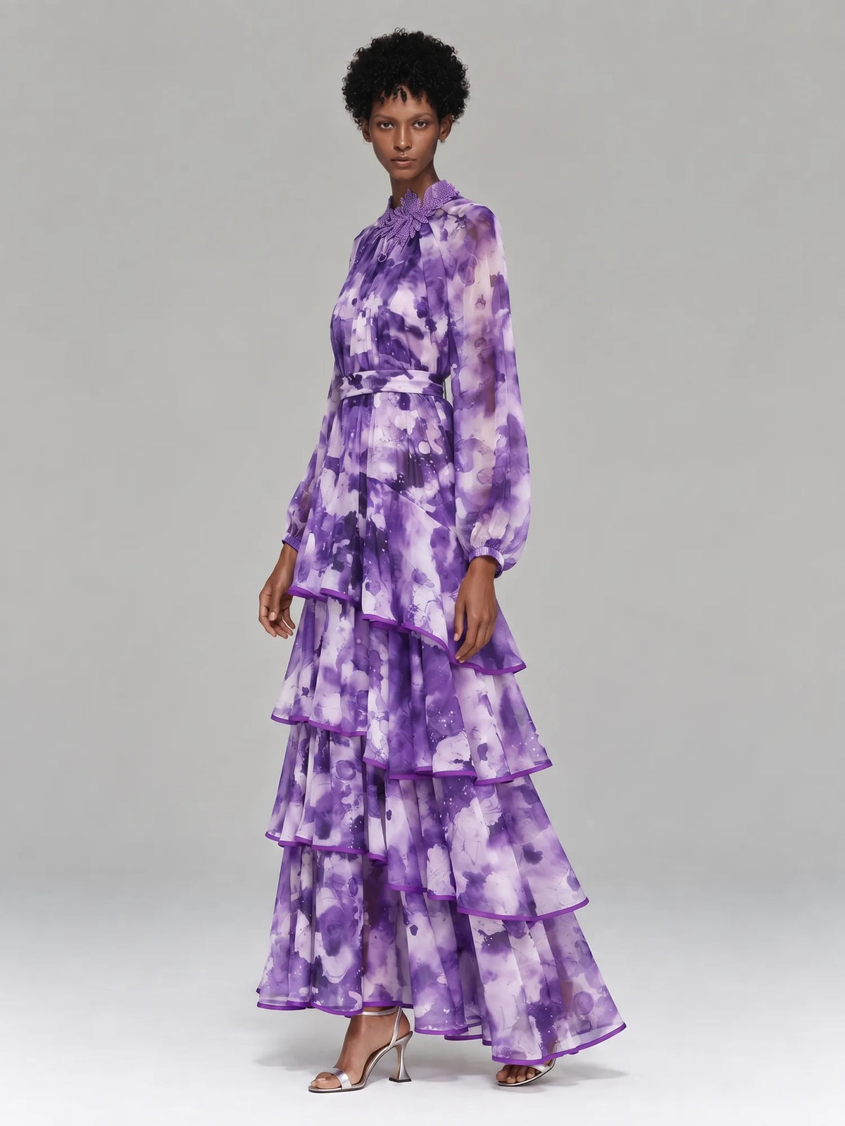 Luna Bohemian Tie-Dye Print Maxi Dress