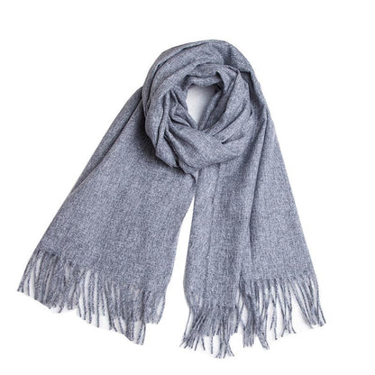 Winter Thick Warm Shawl Tassel Soft Scarf