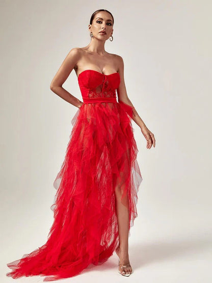 Dorothy Tulle Maxi Dress In Black