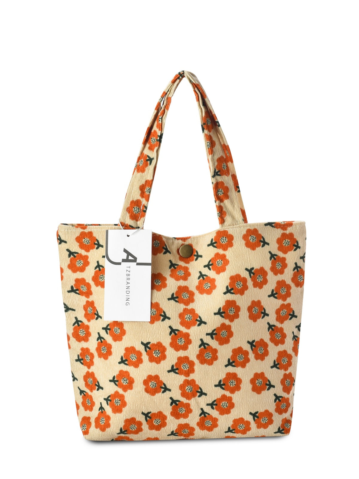 Cosbai - Small Vintage Artistic Floral Tote Bag