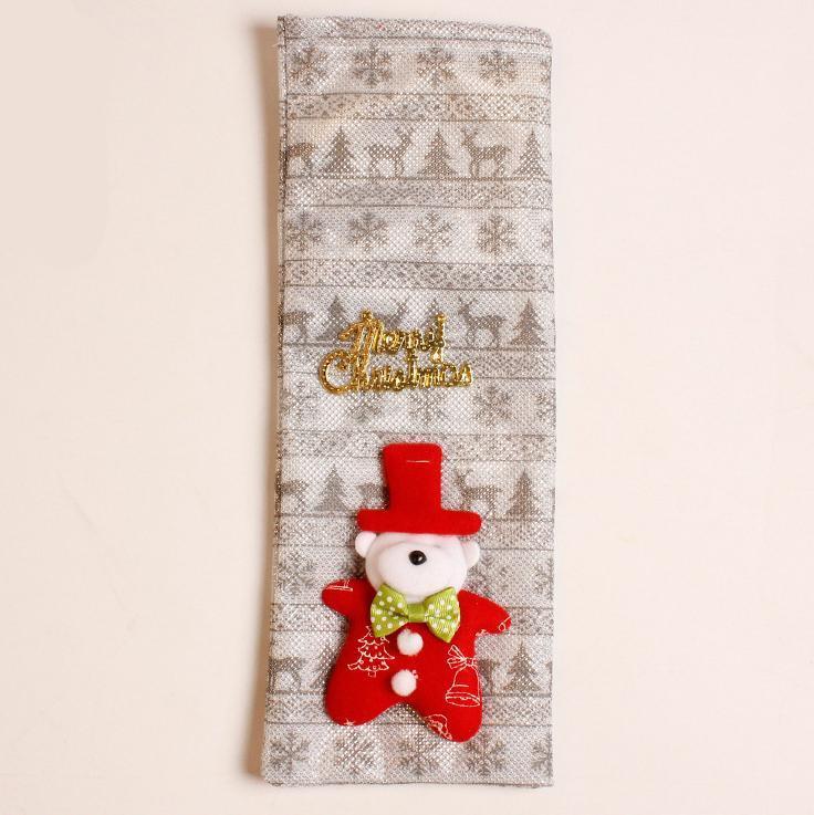 Xmas Wine Bottle Cover Bag Christmas Table Set