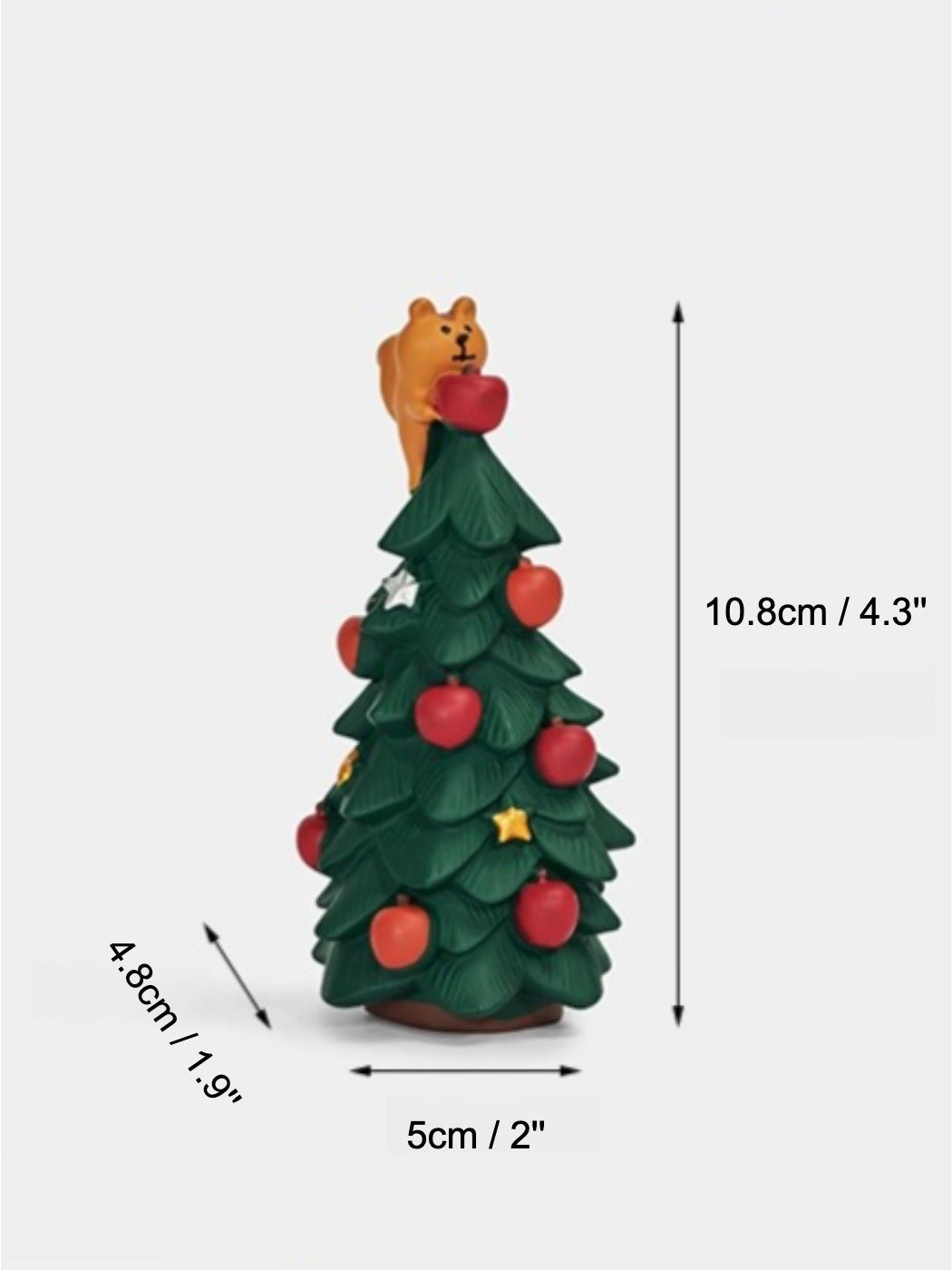 Xris - Christmas Tree Festive Desktop Decoration - Cat or Squirrel