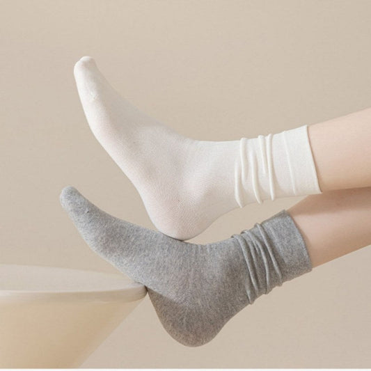 Solid Color Cotton Simple Socks