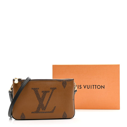 Reverse Monogram Giant Double Zip Pochette