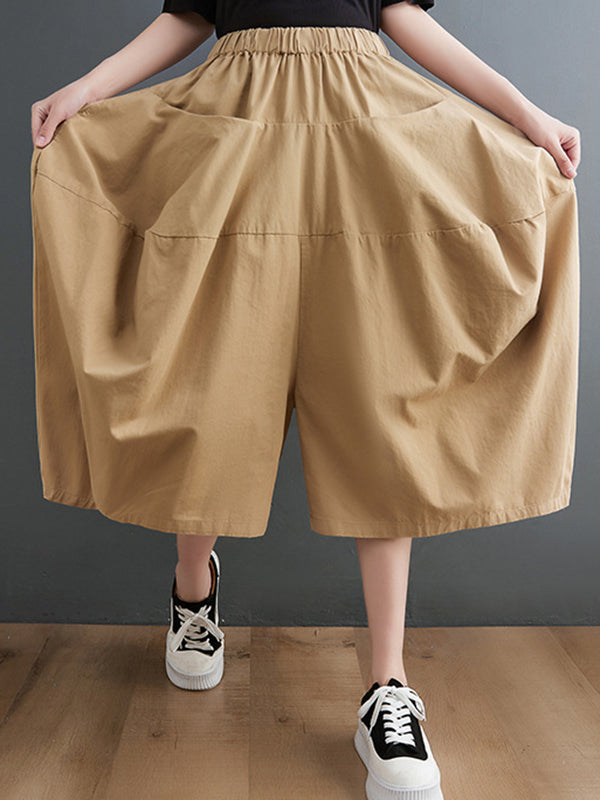 Casual Elasticity High Waisted Wide Leg Pants