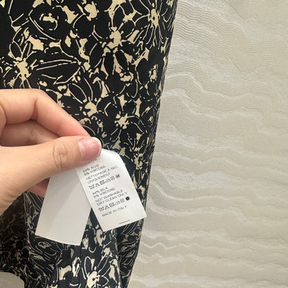 Celine Dress Black mix Beige Silk Viscose