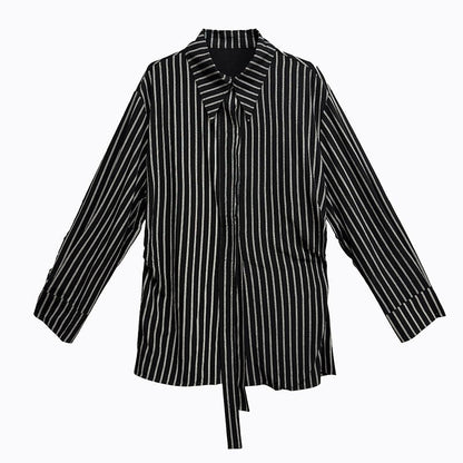 Striped Collar Long Sleeve Shirt
