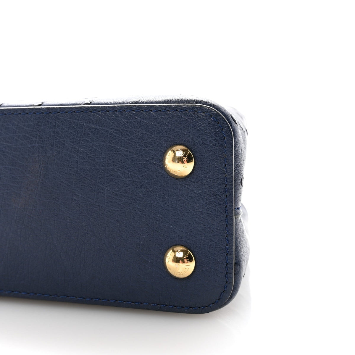 Ostrich Capucines Mini Indigo