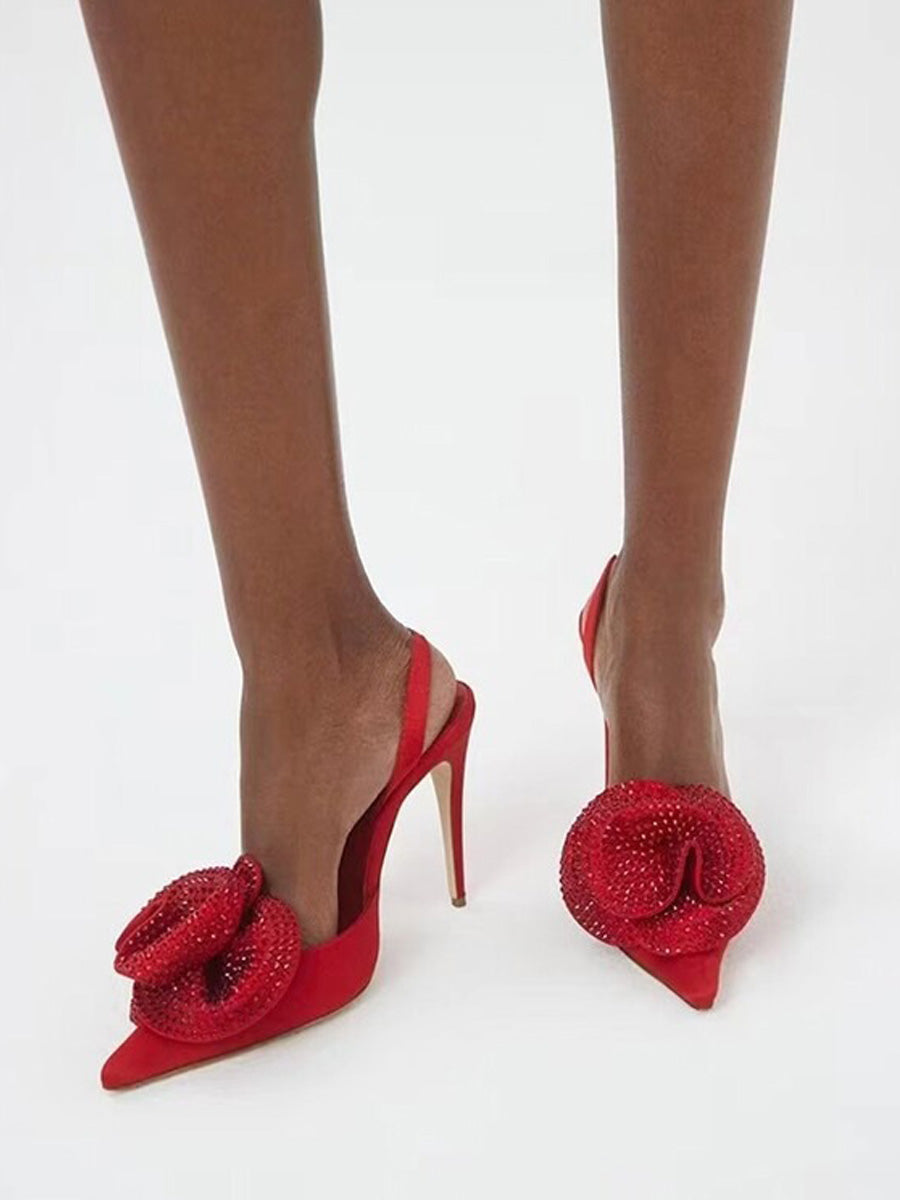 Georgia Pointed-Toe Rhinestone High Heels