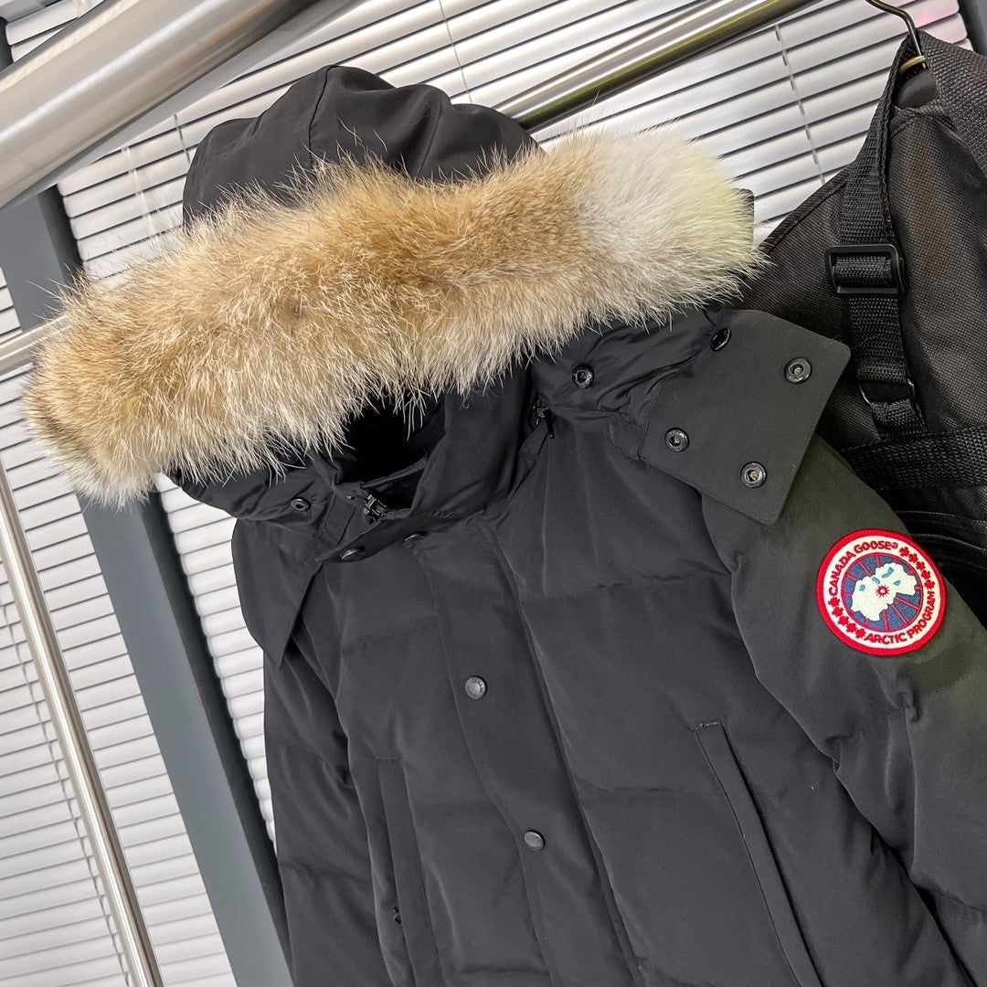 C. Goose Down Jacket Black Polyester 0020