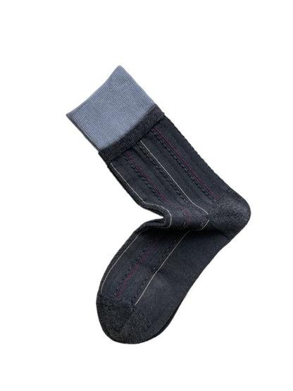 Rufia - Color-Block Mid-Calf Socks – Minimalist &amp; Warm