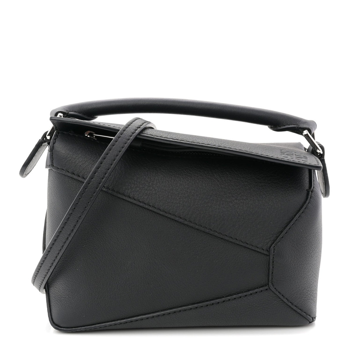 Calfskin Mini Puzzle Bag Black