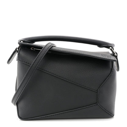 Calfskin Mini Puzzle Bag Black