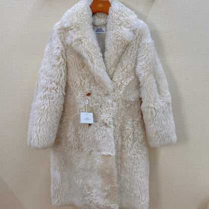 HERMES 25S LONG FUR COAT 234