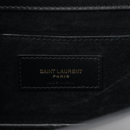 Calfskin Monogram Small Dylan Shoulder Bag Black
