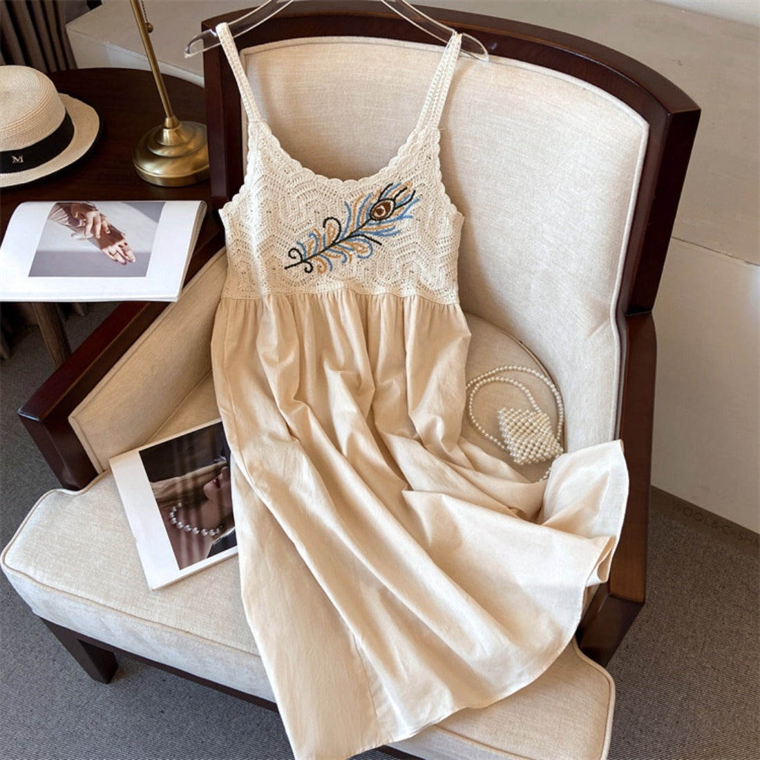 Crosa - Bohemian Crochet Feather Sundress