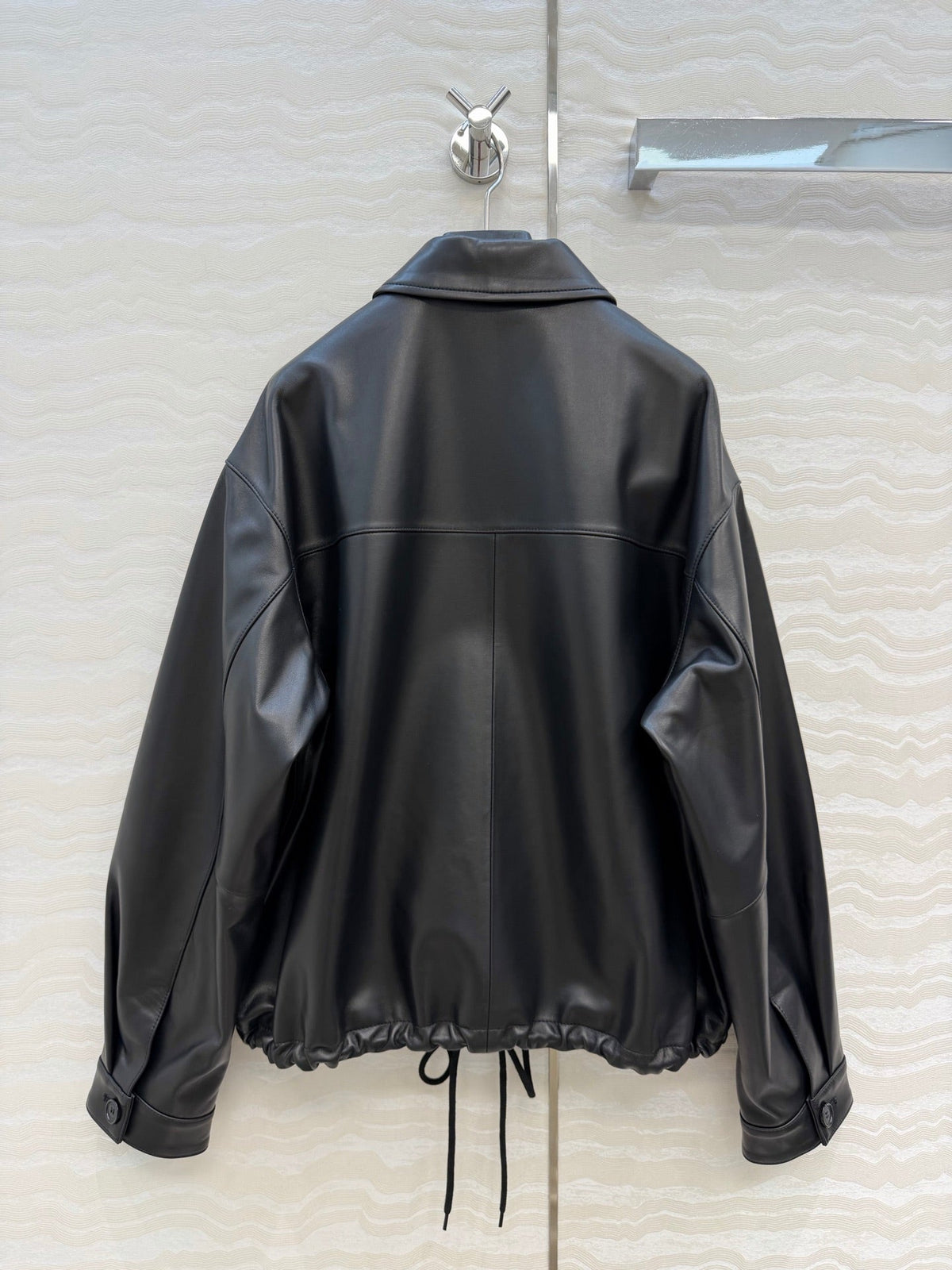 Prada Jacket Black Leather 341209