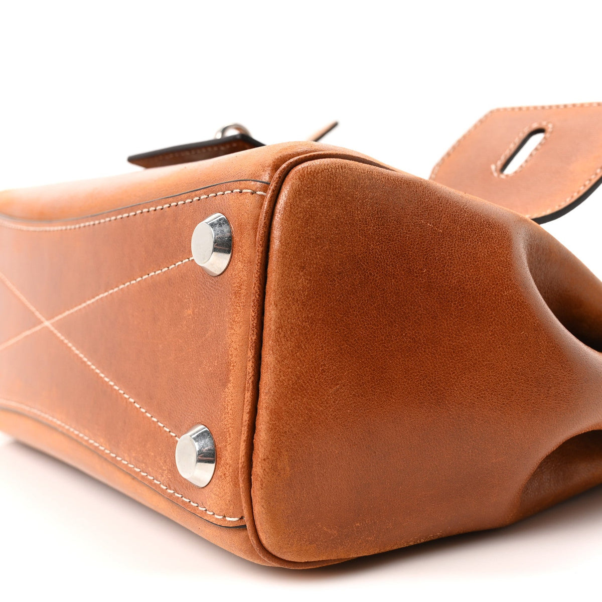 Vegetable Tanned Lambskin Mini Bel Air Carry All Bag Tan Cowboy