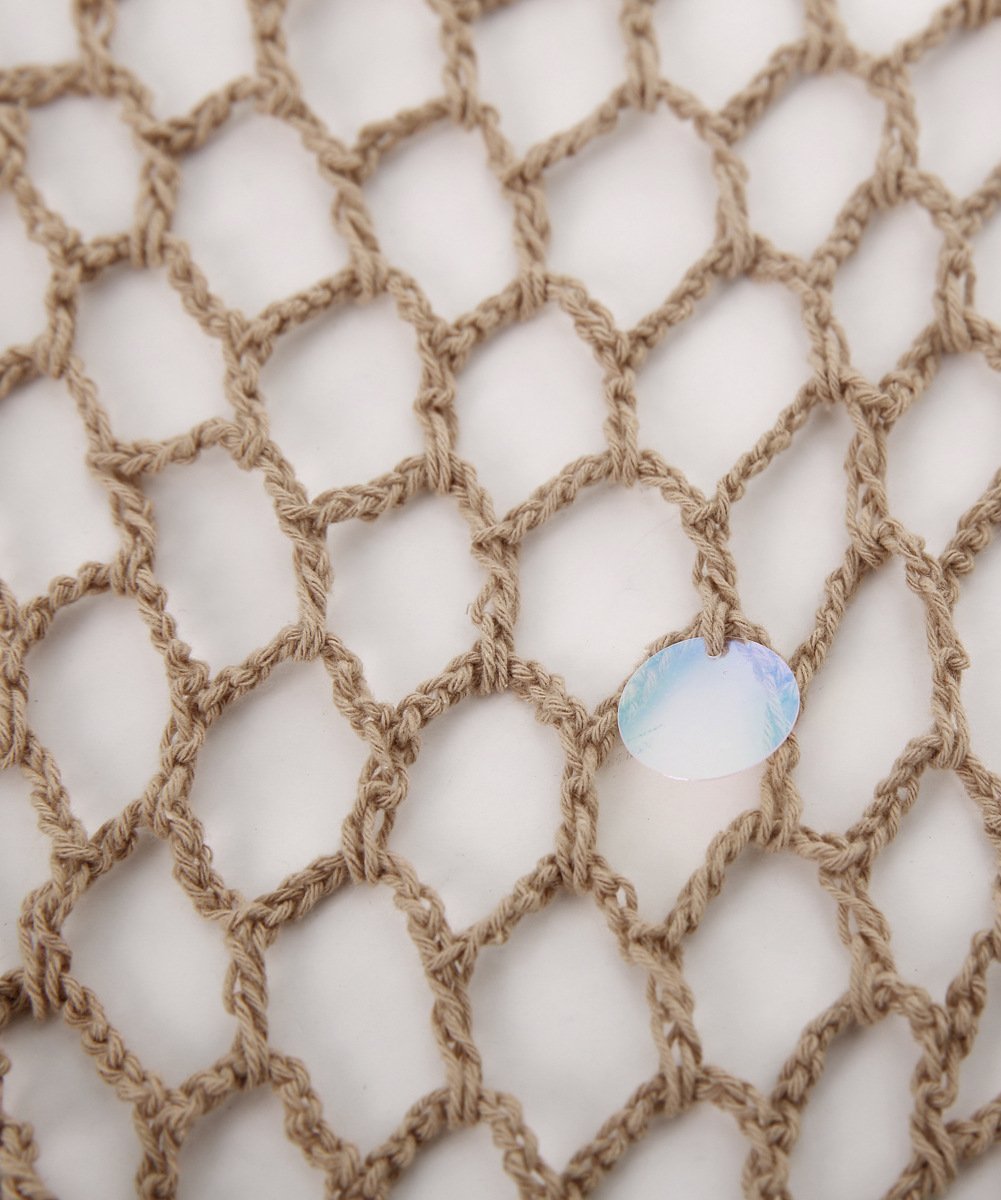 Beach Shawl Sunscreen Sexy Fishnet Sequin Triangle Cover-Up