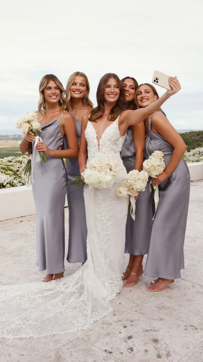 Willow Maxi Dress - Steel Blue
