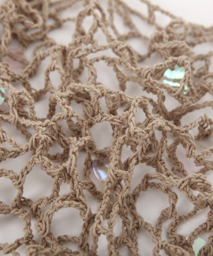 Beach Shawl Sunscreen Sexy Fishnet Sequin Triangle Cover-Up
