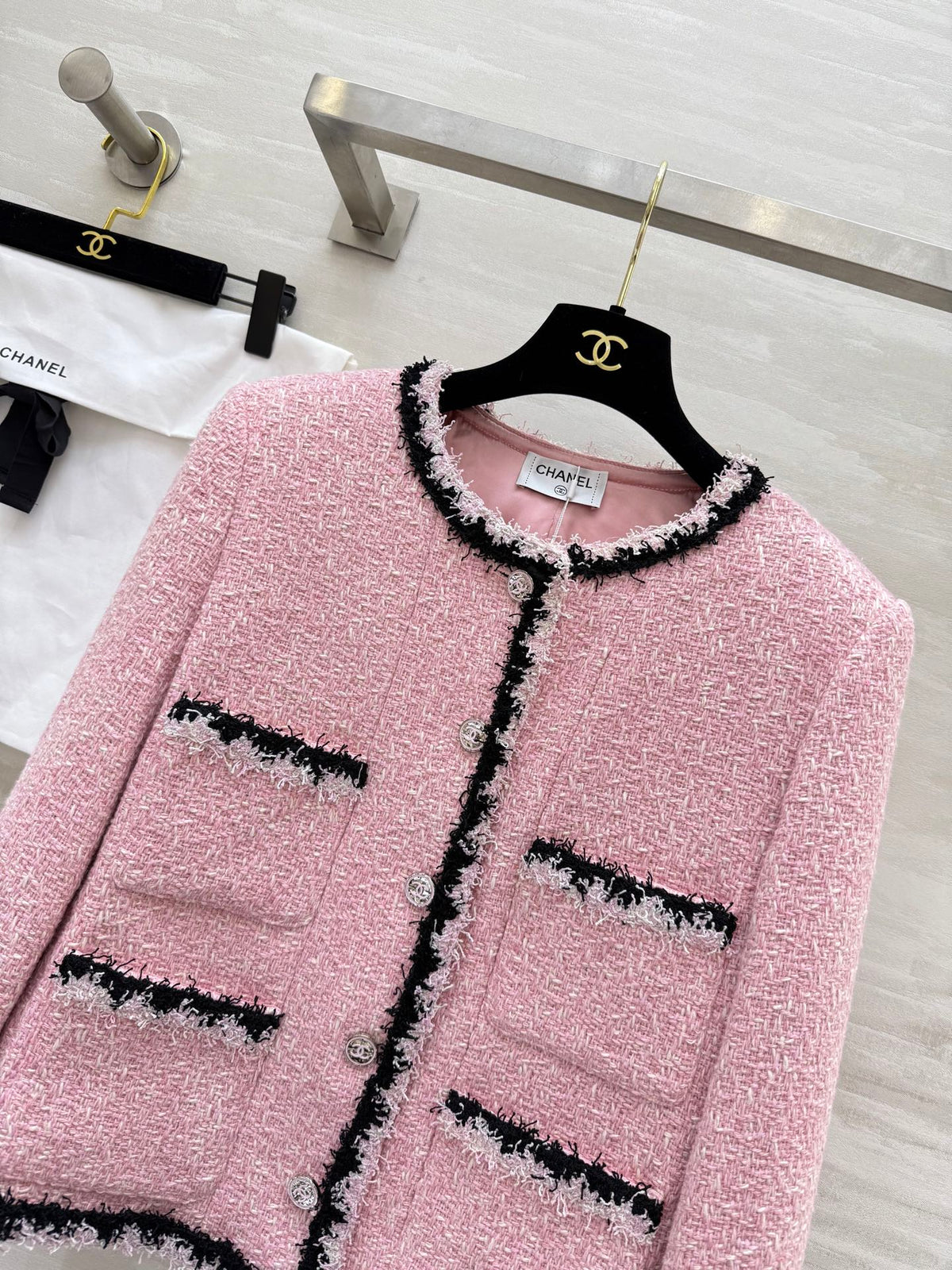CC 25 Salzburg Wool Soft Tweed Braided Pink Jacket