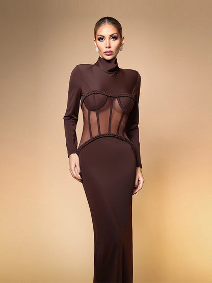 Liora Maxi Dress In Brown