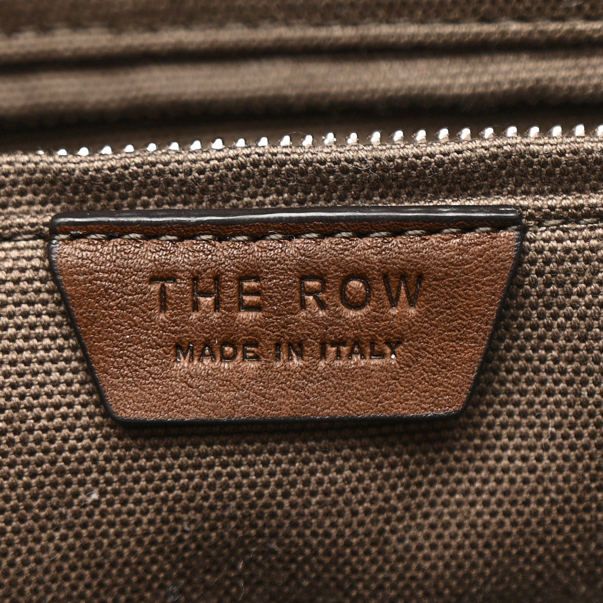 Canvas Calfskin Medium N/S Park Tote Taupe