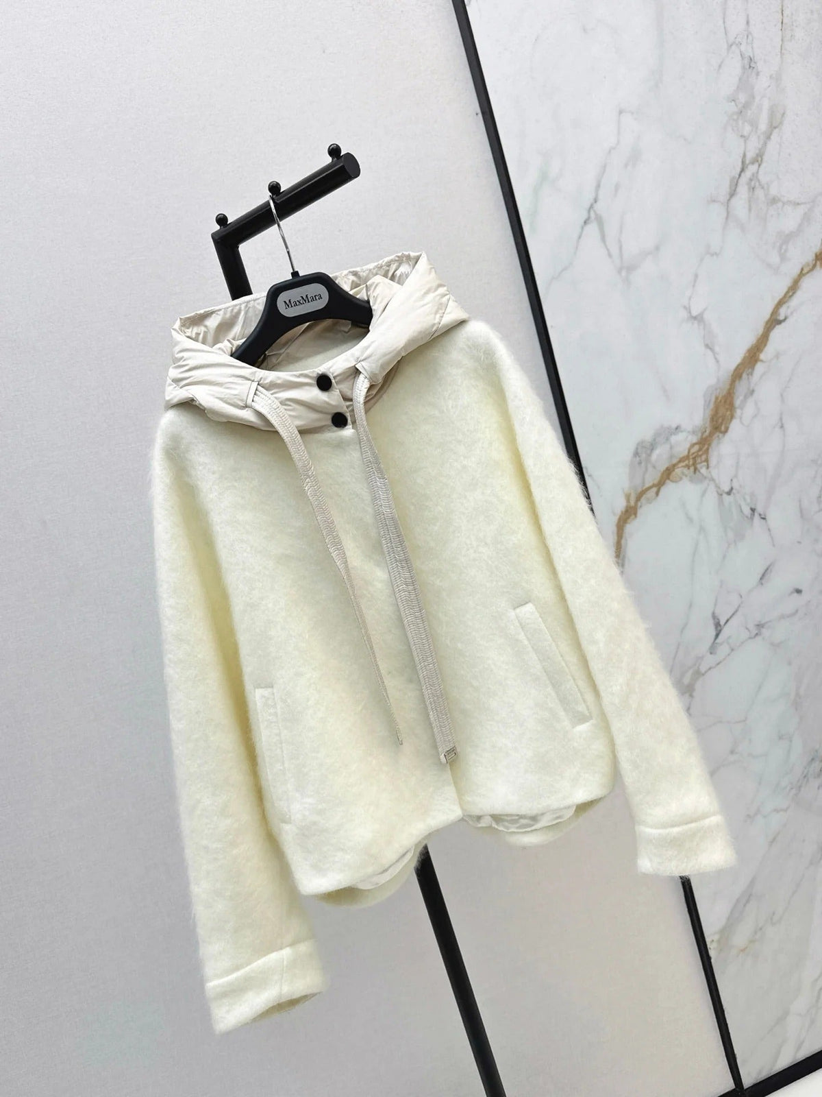 MAX MARA 25S HOODED KNIT JACKET 106