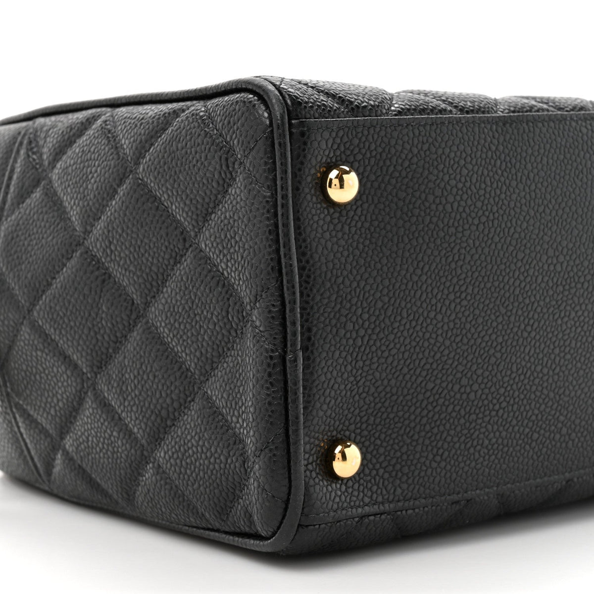 Caviar Quilted Large Bowler Black