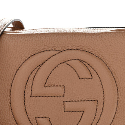 Pebbled Calfskin Small Soho Disco Bag Camelia