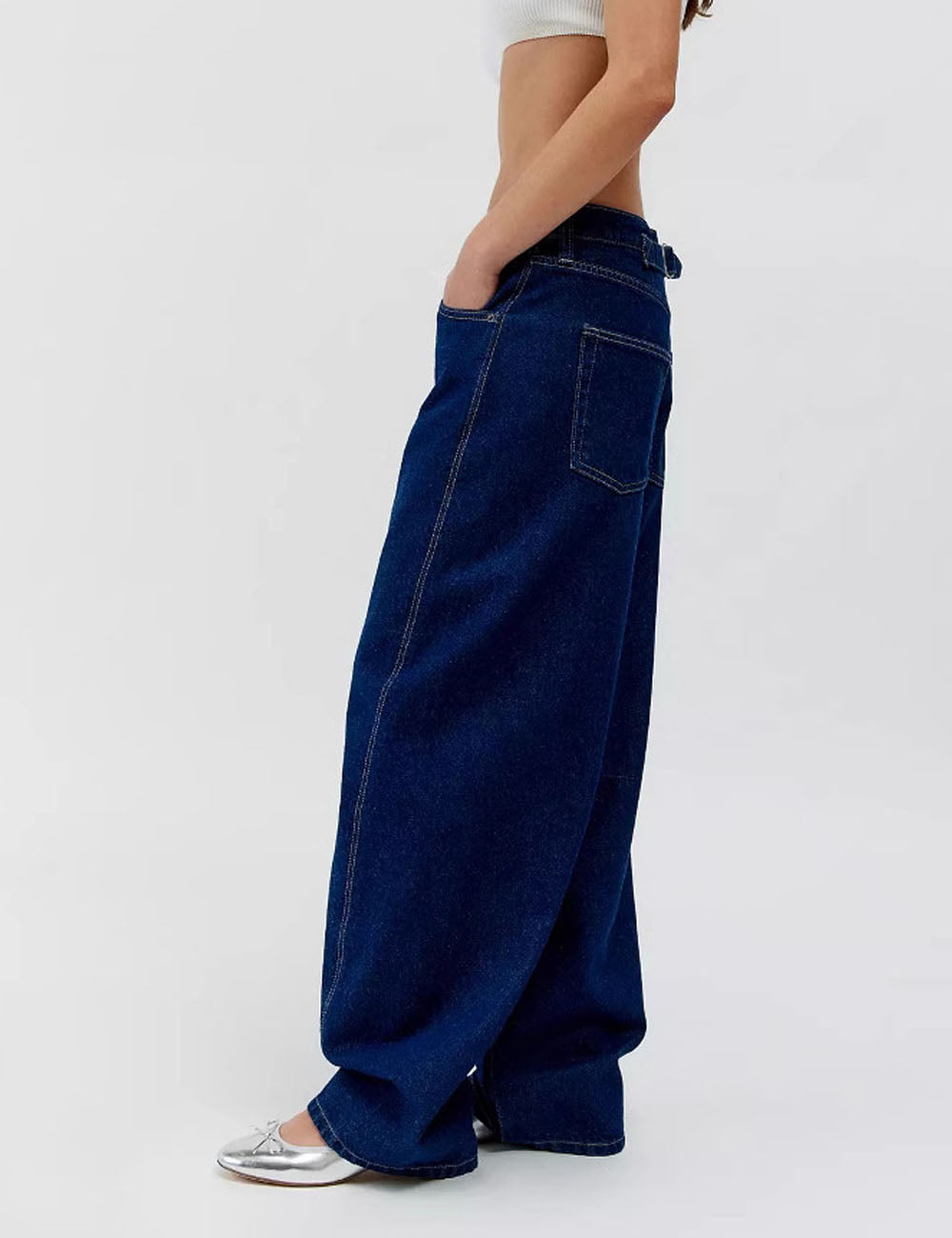 Vintage Washed Low Rise Straight Leg Jeans