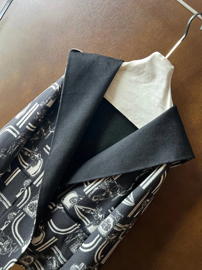 HERMES 25S REVERSIBLE LONG HOODED COAT 047