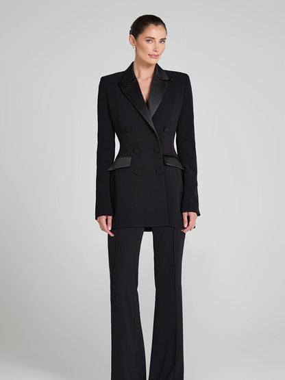 Naomi Double-breasted Blazer In Black