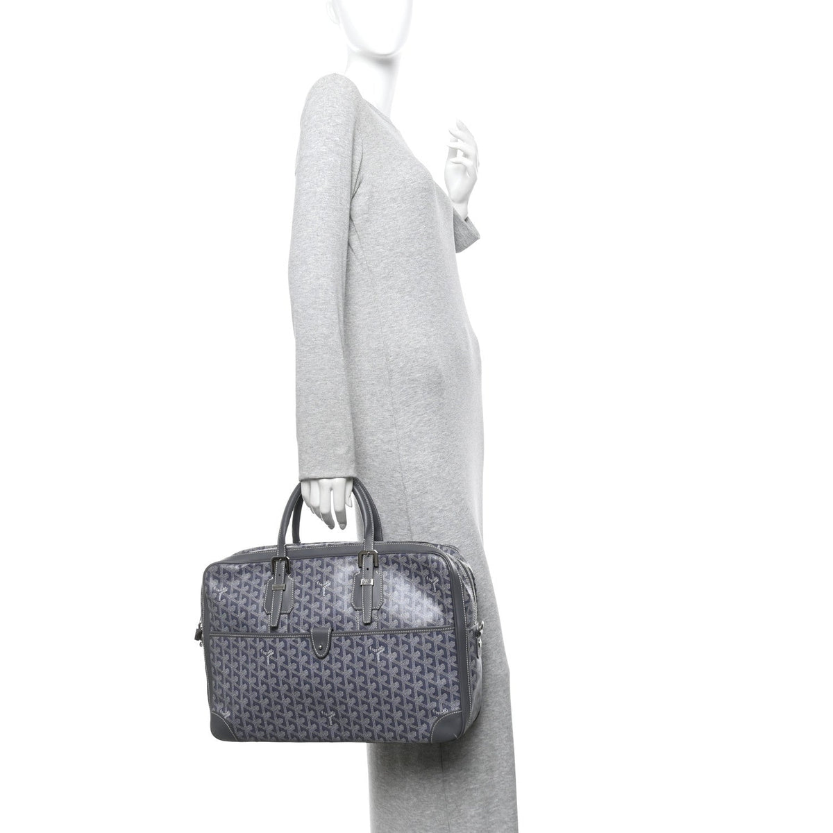 Goyardine Ambassade MM Briefcase Grey