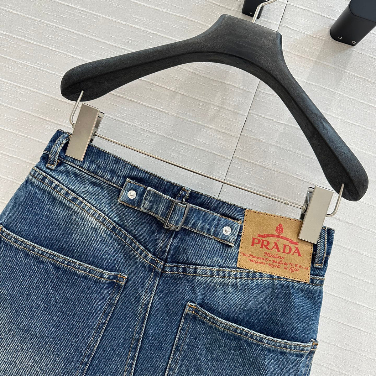 Prada 25 Denim Skirt Blue Cotton