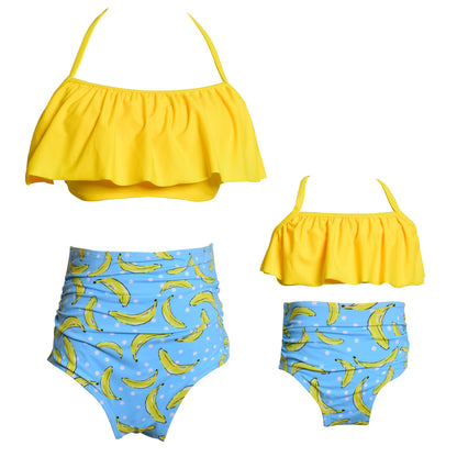 New Kids And Adults Split Swimsuit Bikini Set