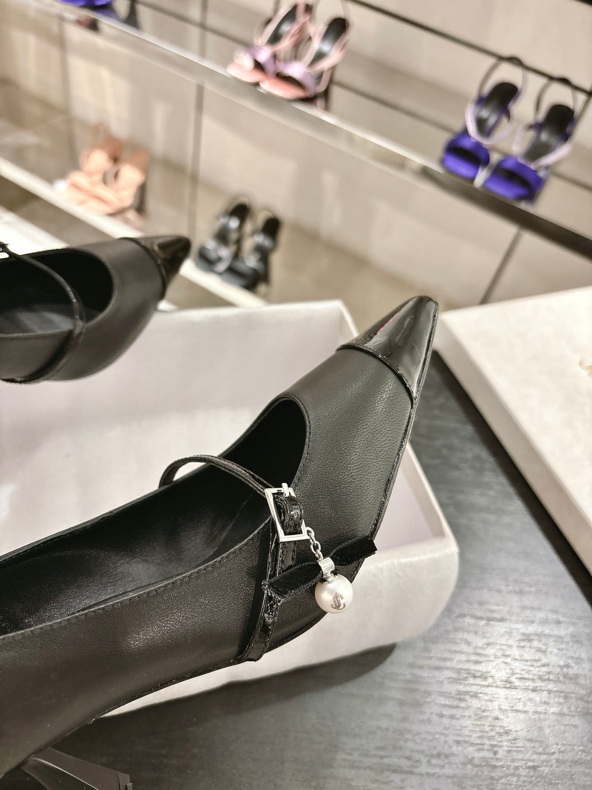 Jimmy Choo Aren Pump 65 Black Cowhide 597665