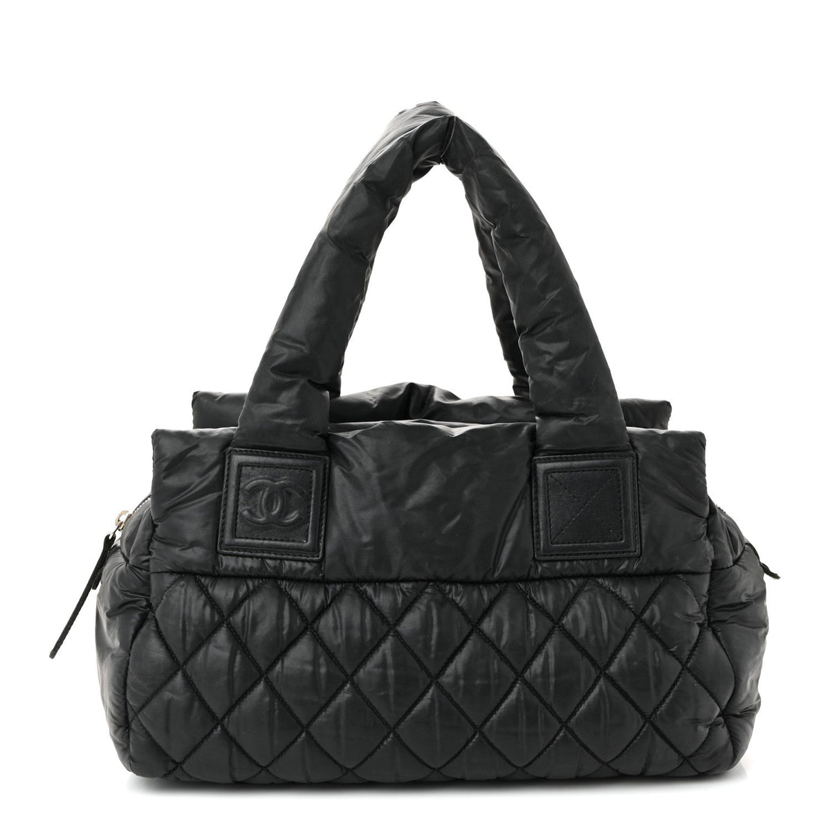 Nylon Coco Cocoon Zipped Tote Black