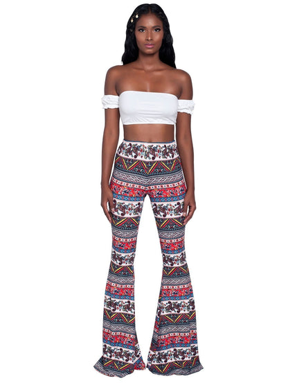 Fashion Pattern Printed Women'S Bootcut Pants