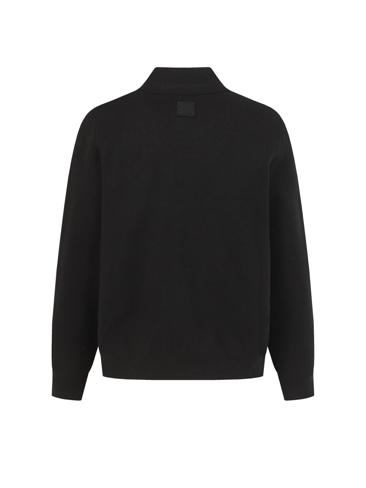 LV Leather Knit Wool Zip-Up Jacket 494212