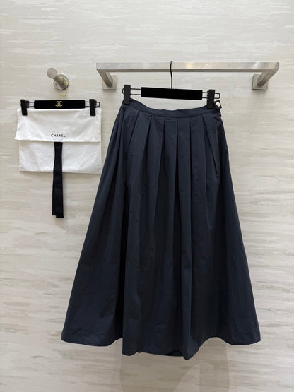 CC Bowknot Skirt Black Cotton